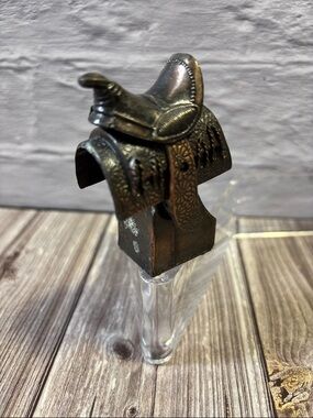 Collectible Vintage Western Die-Cast Bronze Saddle Pencil Sharpener Accent #113